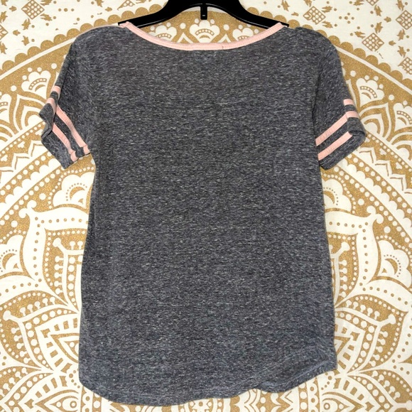 “FULL TILT” GIRLS PINK & GRAY SUPER SOFT SHORT SLEEVE WITH “#14” ON IT, SIZE MED - Picture 5 of 5